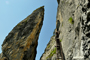 Einstieg in den historischen Klettersteig Pinut bei Flims